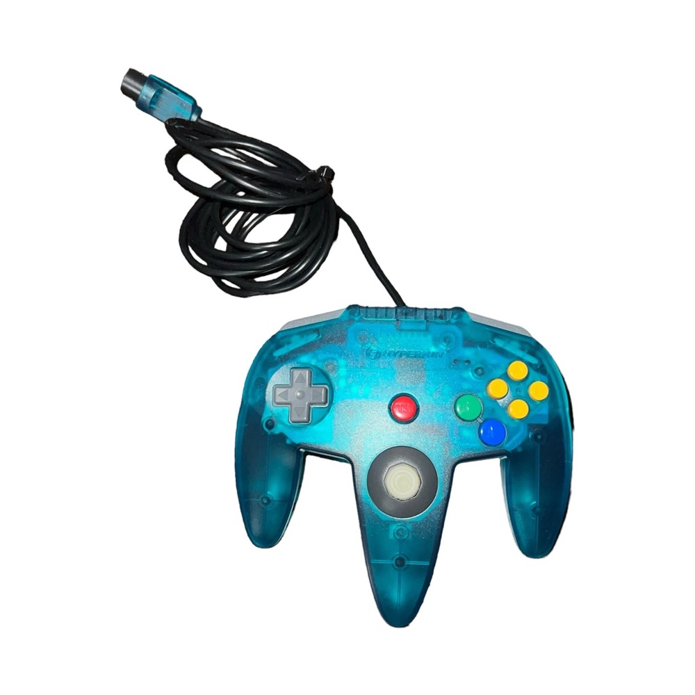 N64 HYPERKIN Captain Premium Controller For N64 Turquoise Untested AS IS